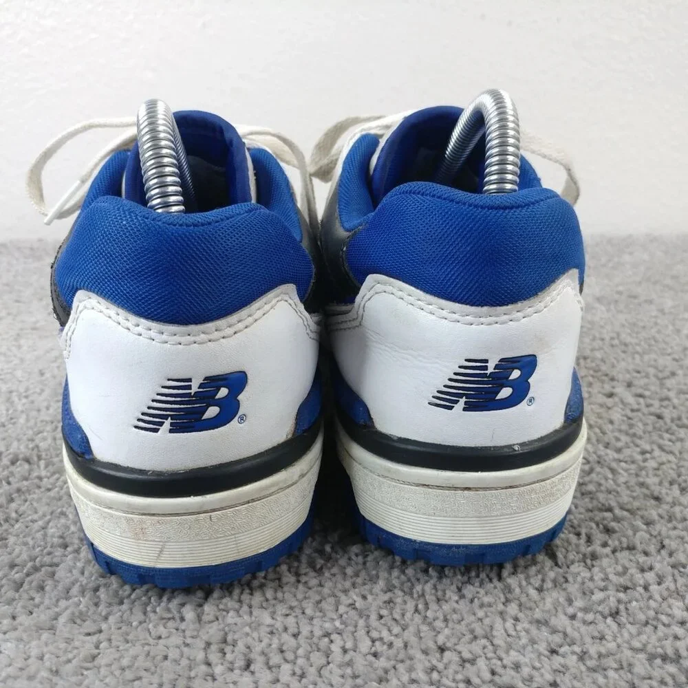 New Balance 550 Mens Size 7 Shoes Low Top White Blue Leather Lace Up Athletic